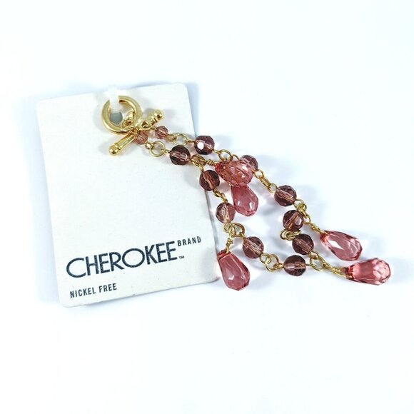FREE with $35 Bundle Purchase - NWT Cherokee Pink Teardrop Crystals Bracelet - Picture 4 of 5